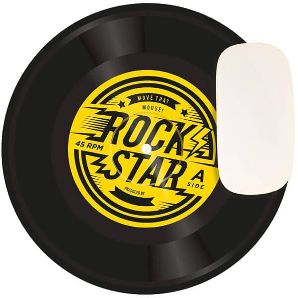 Bakelit lemez kinézetű egérpad a Rock zene megszállottjainak