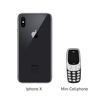 A világ legkisebb mobilja szemléltetve egy iPhone X-el
