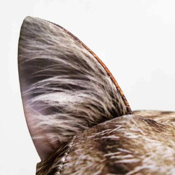3D hatású realisztikus cicás bőrönd védő huzat füle