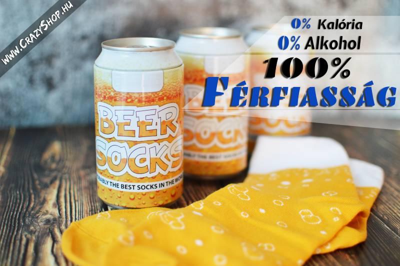A dobozos sör zokni férfias ajándék ötletünk bármely alkalomra