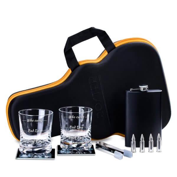 Whisky készlet gitár tokban