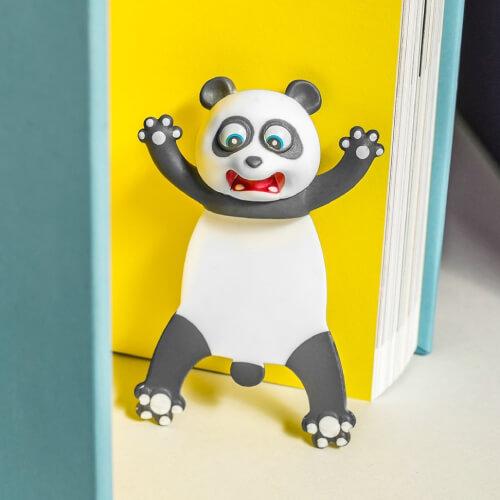 Pandás kilapított könyvjelző