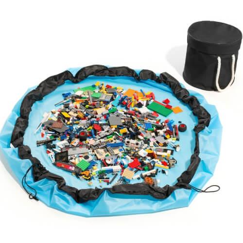 LEGO tároló játék szőnyeggel gyerekeknek