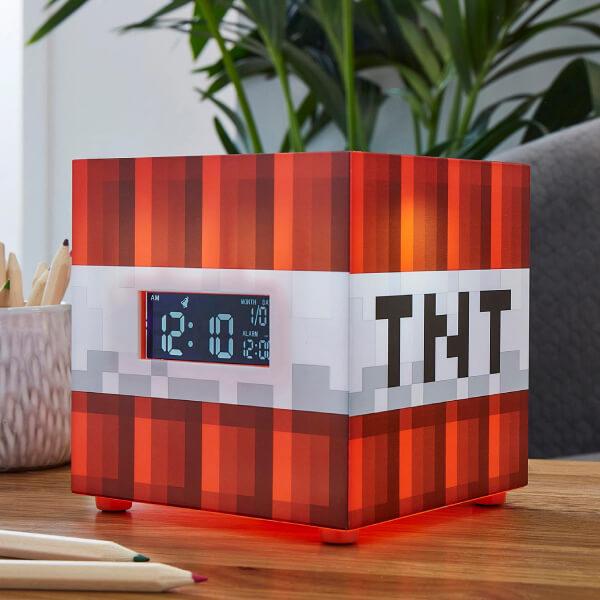 TNT doboz kinézetű Minecraft ébresztőóra