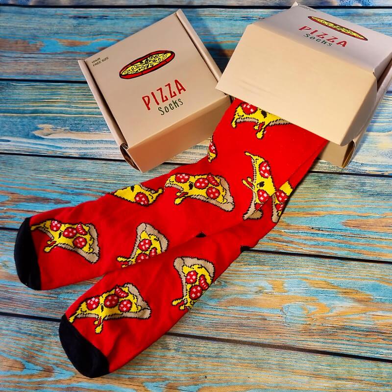 Pizzaszelet mintás zokni
