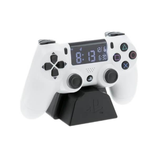 Playstation kontroller kinézetű ébresztőóra fehér színben