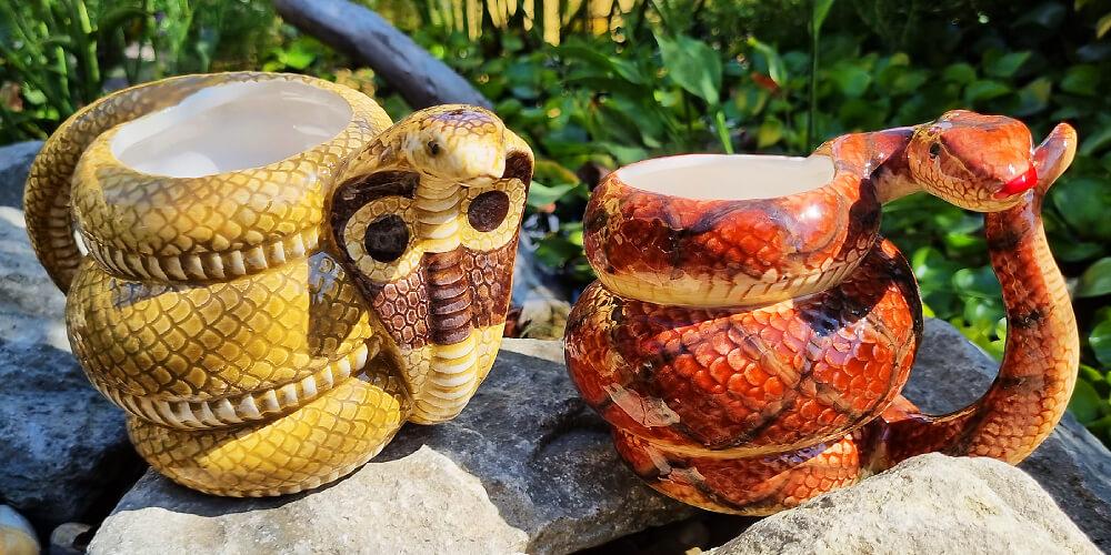 Szuper realisztikus 3D kobra és piton kígyó bögrék