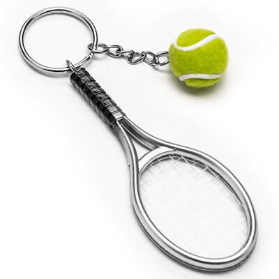 Apró ajándék a tenisz szett kulcstartó teniszezőknek