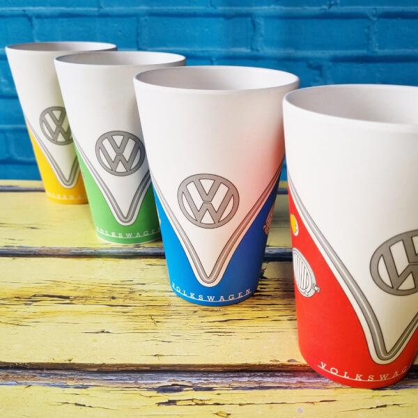 4 féle színű Volkswagen Transporter T1 bambusz bögre